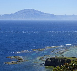 Djebel Mussa in N Morocco as seen across Strait of Gibraltar © John Muddeman